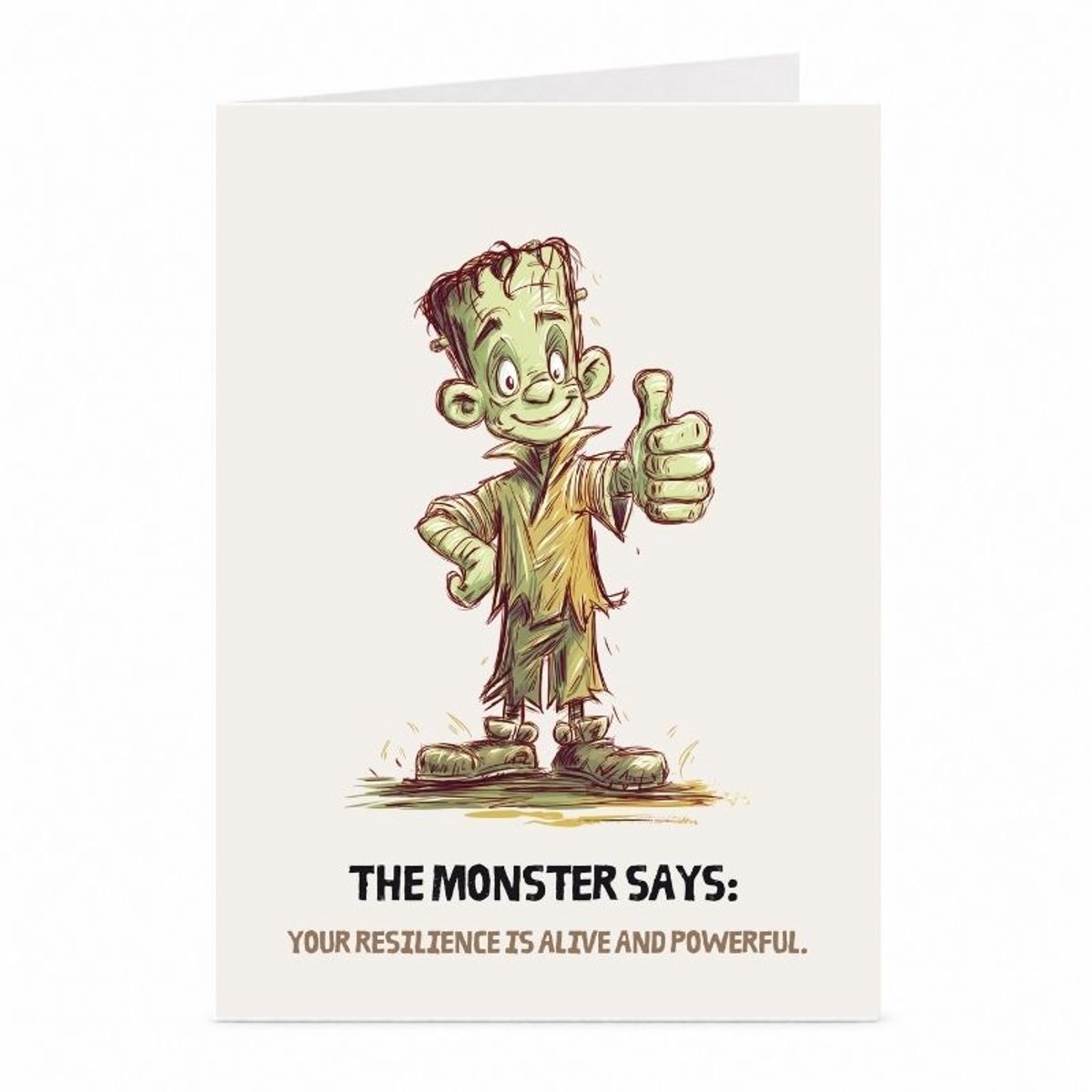 Frankenstein - Motivatiekaart - JustTheCardGuy - A6 met envelop