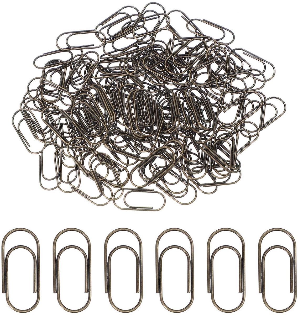 100 Stuks Mini Kantoorclips in Bronzekleur 15mm