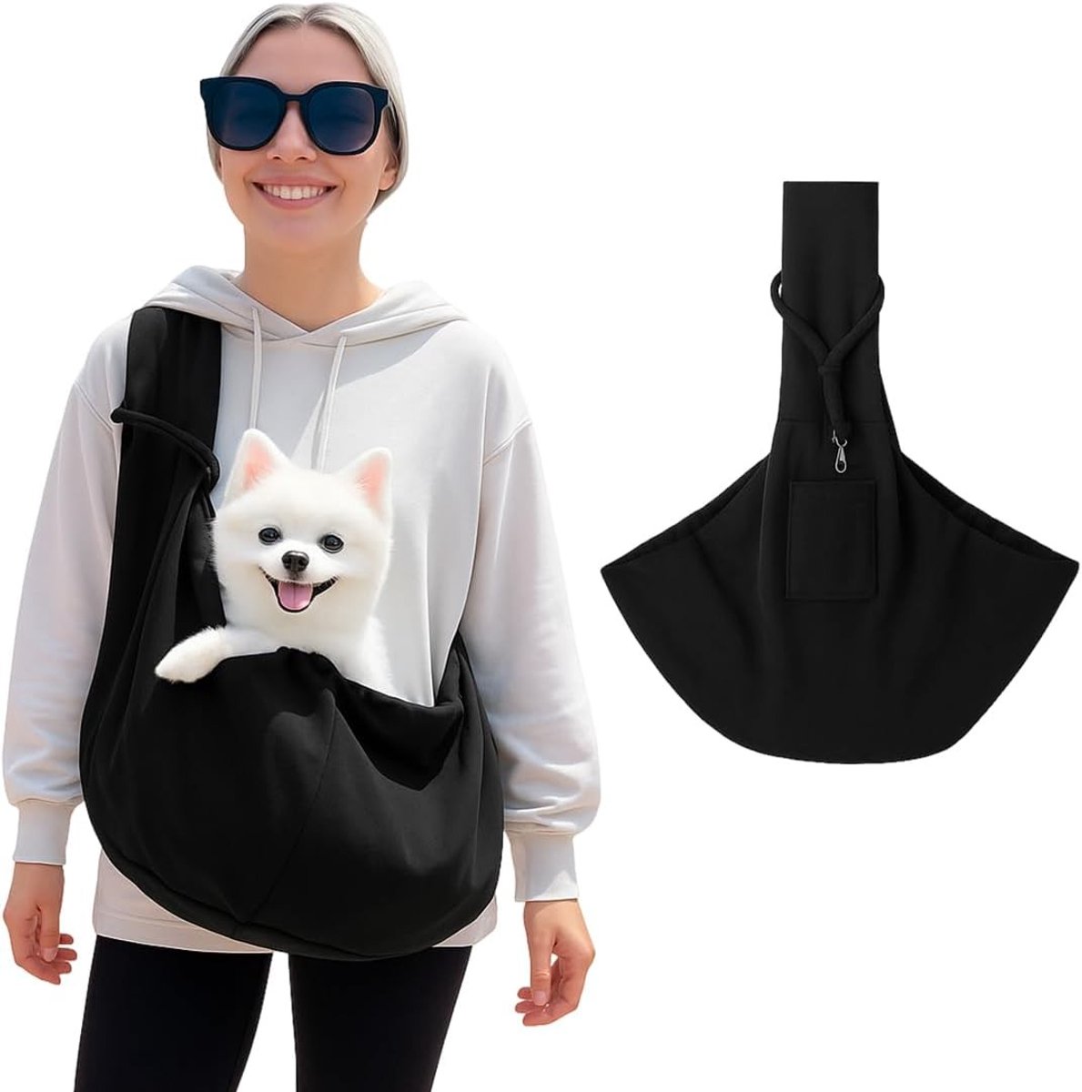 Honden draagtas voor huisdieren tot 15 kg, comfortabele en praktische tas voor katten en honden