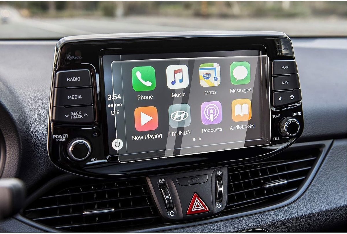 Beschermfolie voor 8 Inch Navigatiescherm Hyundai i30 / i30 Combi / i30 N - 9H Krasbestendig, Antivingerafdruk en Transparant Accessoire voor Auto Navigatie