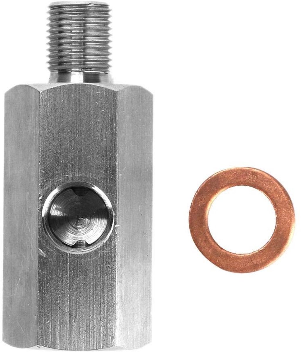 Oliedrukmeter 1/8 Inch, Oliedruksensor Tee Adapter en BSPP Plug voor Oliedrukschakelaar en Sensor