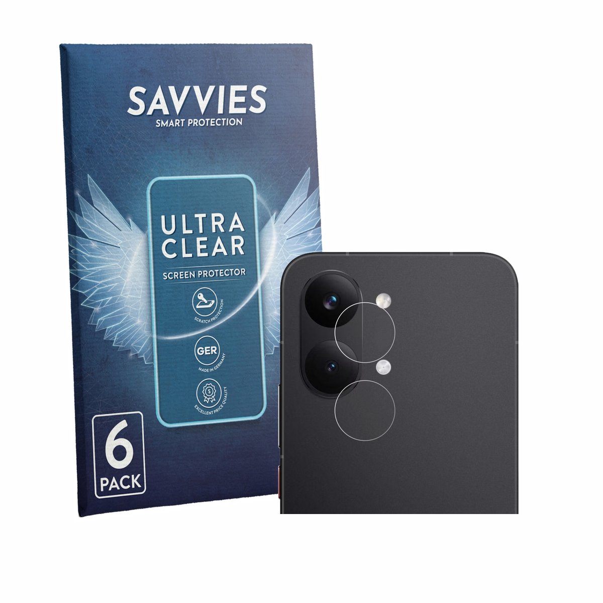 Savvies - Screenprotector voor Xiaomi Poco X8 Pro Max (ALLEEN Camera Lens) - Folie Beschermfolie transparant 6 Stuks