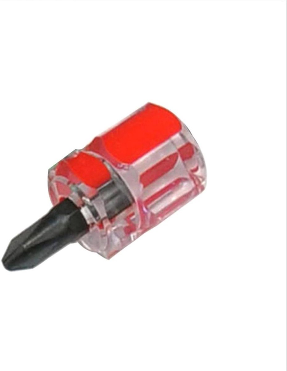 Kleine Schroevendraaier - Reparatie Tool - Precisiewerk - Korte Handgreep - 1.4 cm - Rood