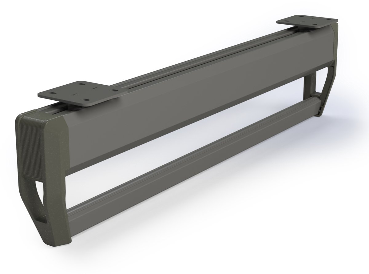 Emuca Ophanghaken met uitschuifbare rail voor Quartz-kast, Plastic en Aluminium, Titanium