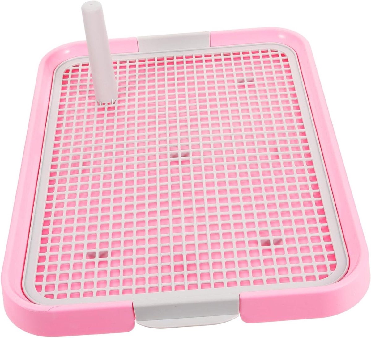 Huisdier Toilet - Puppy Plasbak - Zindelijkheidstraining Huisdier - Dubbellaags Rooster - 49x37cm - Roze