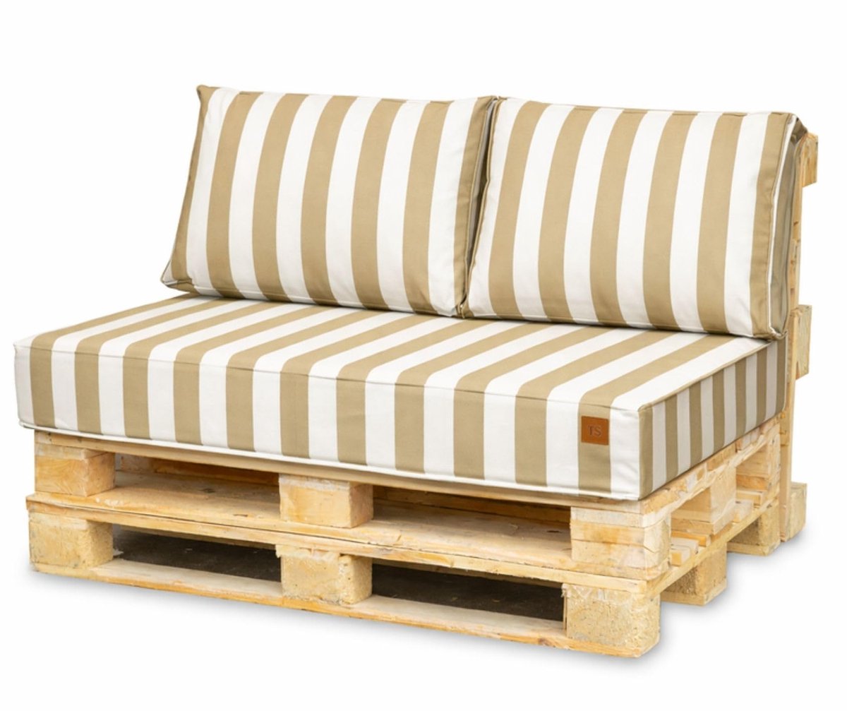 Famanu – Waterdichte palletkussen set, geschikt voor Euro pallet tuinmeubelen, 120 x 80 cm, met 2 kussens van 60 x 40 cm