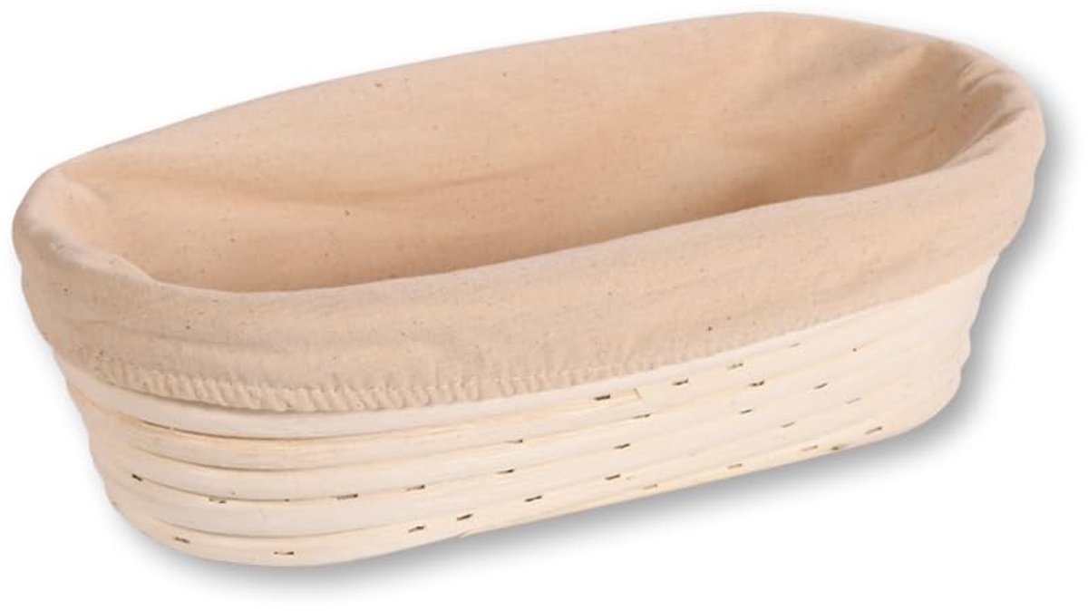 Famanu – Gistingsmand van rotan met uitneembare textielvoering, afmetingen 28 x 15 x 8 cm, naturel