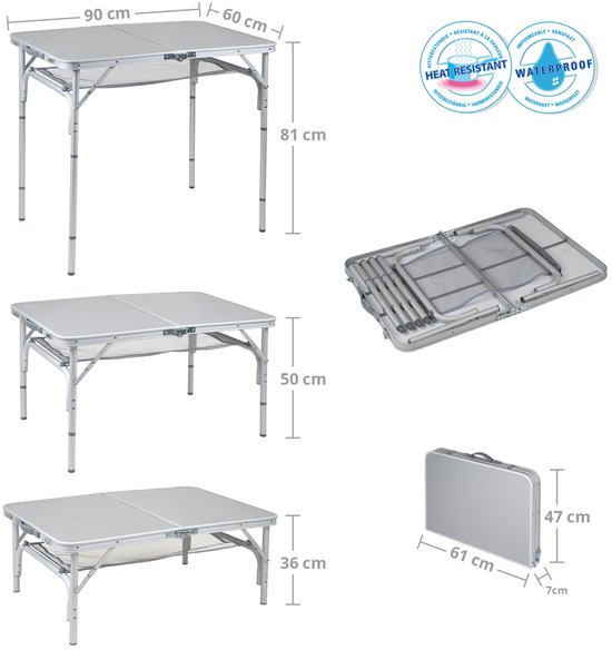 Bo-Camp - Tafel - Premium - Koffermodel - 90x60 cm van Bo-Camp — afbeelding 5