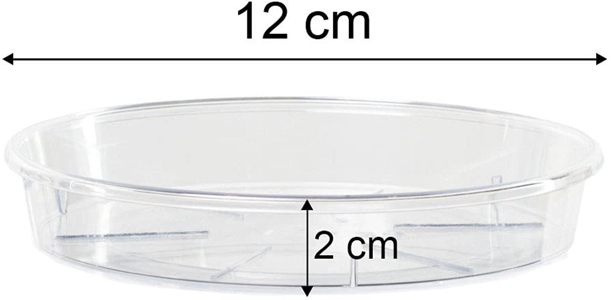 Kalapanta Pack Ronde Plantenschotels Plastic van Tuin Indoor Outdoor Home (5, Ø 12 cm) - ShopVlot