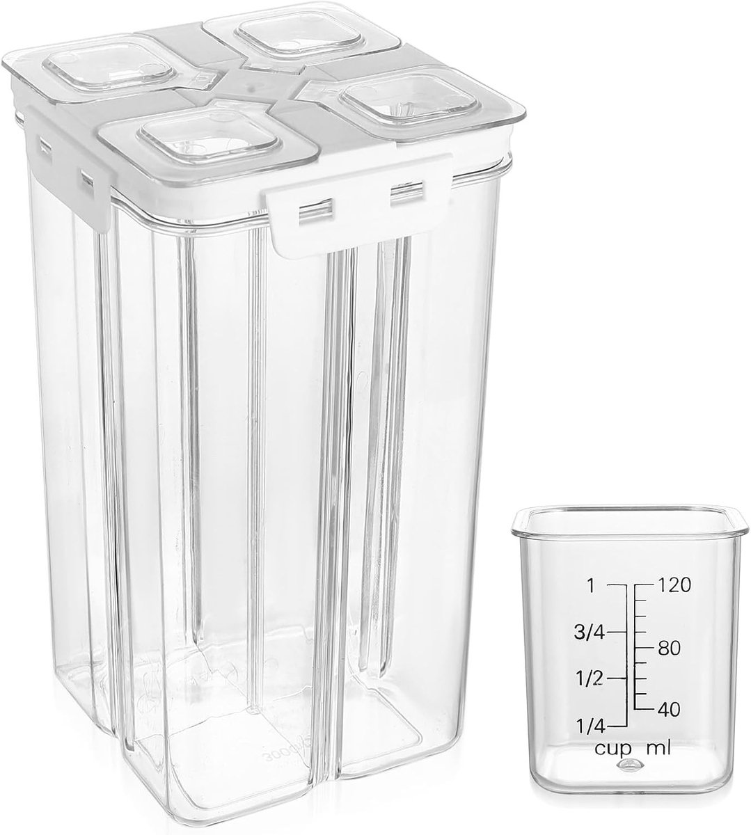 Opslagdozen met Deksel - Transparant - 2400 ml - Luchtdichte Opbergdoos voor Muesli en Granen - Voor Keuken en Organisatie
