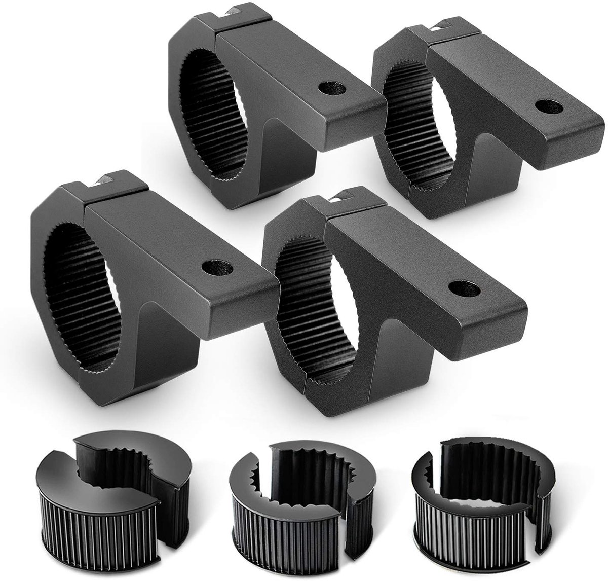 Nilight 90020D Houderset voor LED-offroad-lampen, buisklem voor horizontale montage, dak- en rolkooihouder, 4 stuks - ShopVlot