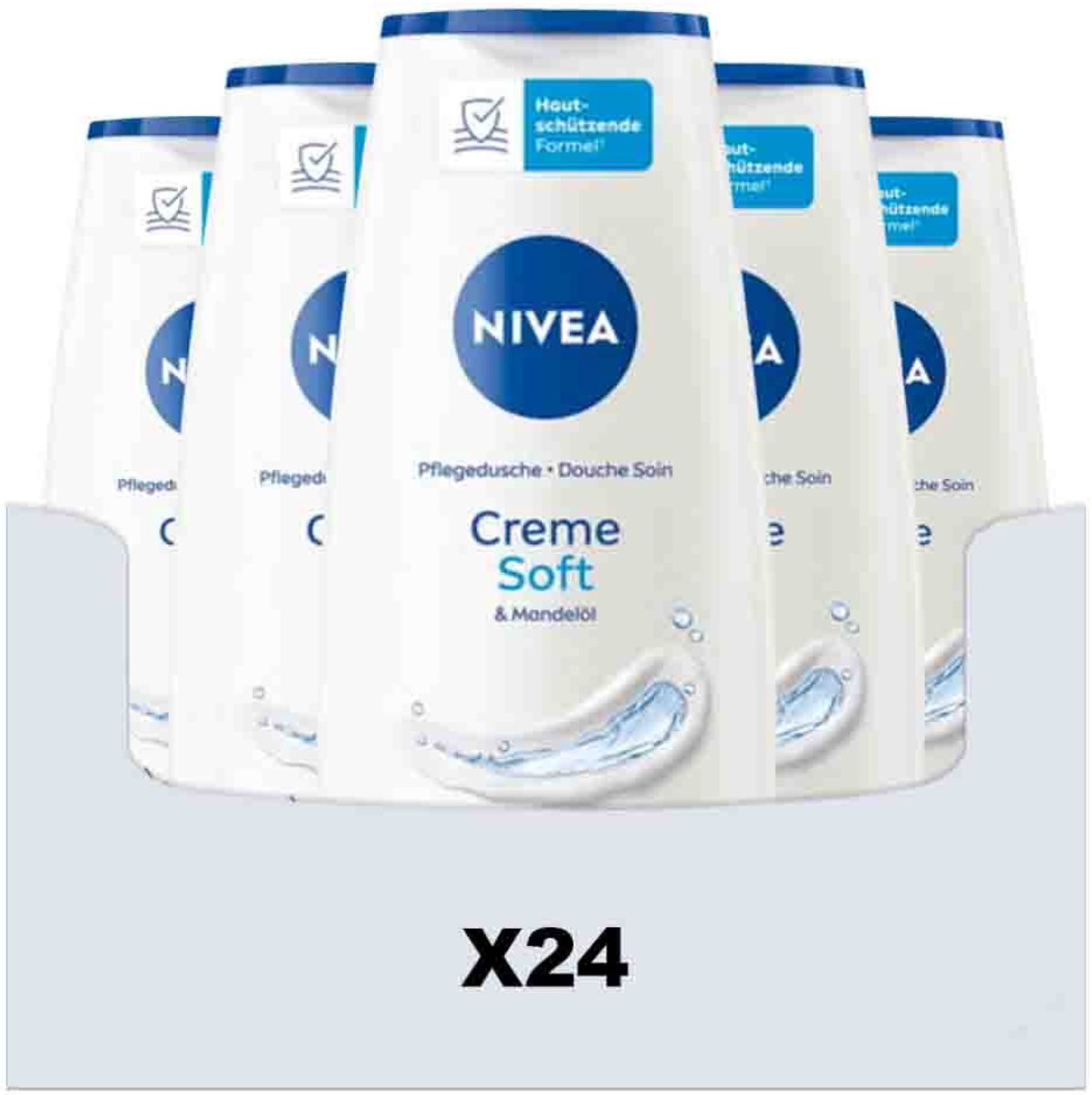 NIVEA Douchecrème Soft - 24 x 250 ml - Voordeelverpakking