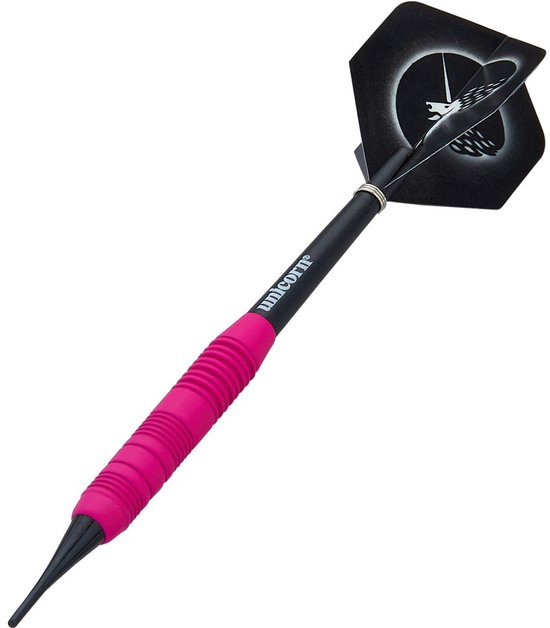 Unicorn Core Plus Rubberised Pink Soft Tip - Red - Soft Tip Darts van Unicorn — afbeelding 4