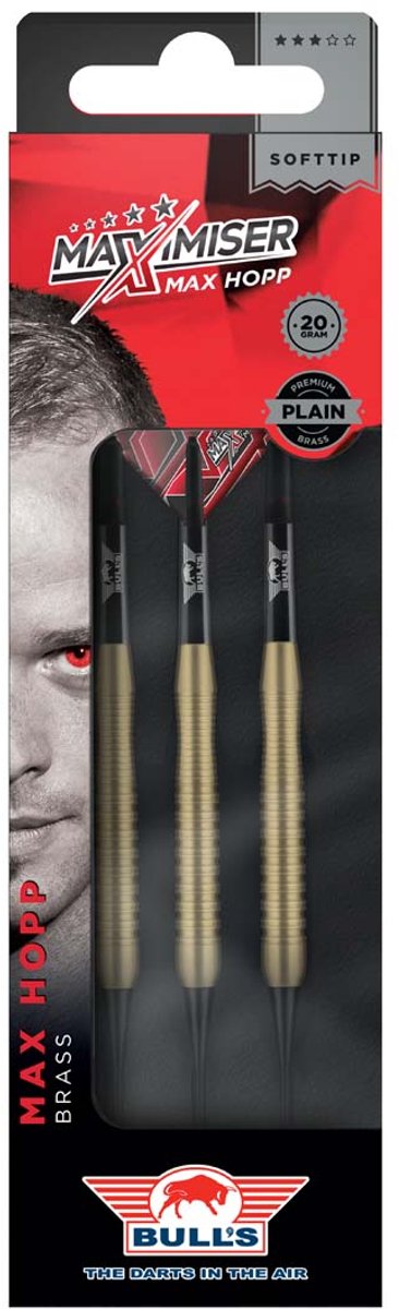 Max Hopp Brass Soft Tip - Dartpijlen - 20 Gram van Bull's — afbeelding 4