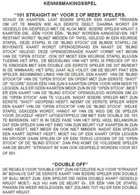 Bull's Deal-a-Dart Speelkaarten van Bull's — afbeelding 4