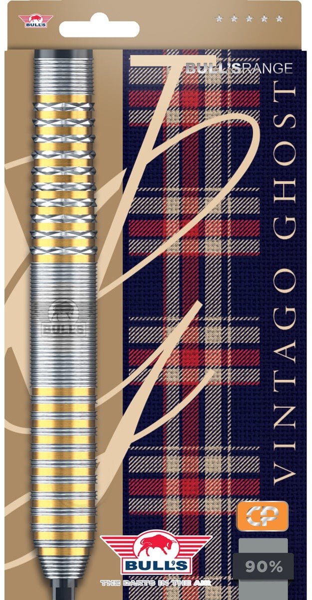 Bull's Vintago Ghost CP Steeltip Dartpijlen 90% Tungsten - Ghost Barrel - Microgrip & Delta Grip - Professionele Darts van Bull's — afbeelding 3