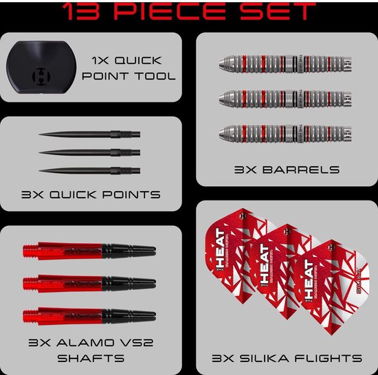 Harrows Damon Heta V4 Quick Point 90% - Dartpijlen 24 Gram van Harrows — afbeelding 2