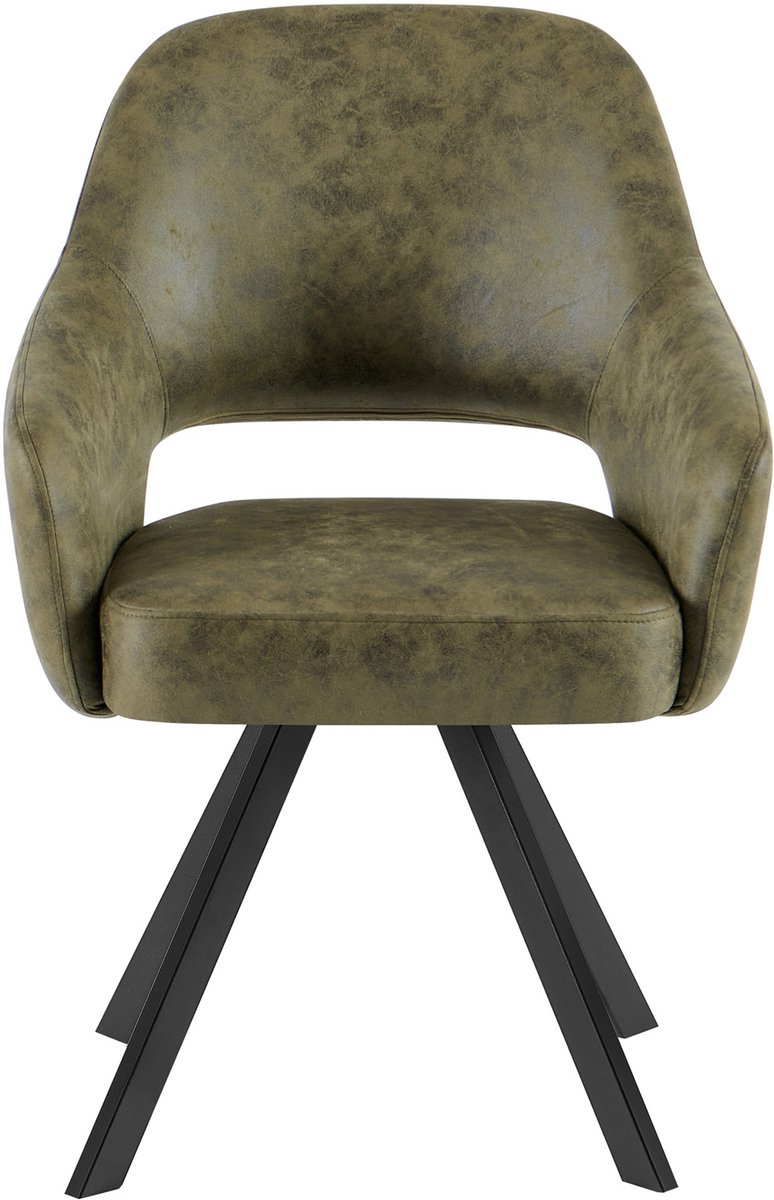 Benoa Eetkamerstoel Emilie CEP 04 Army Green - eetkamerstoelen set van 2 Naturel