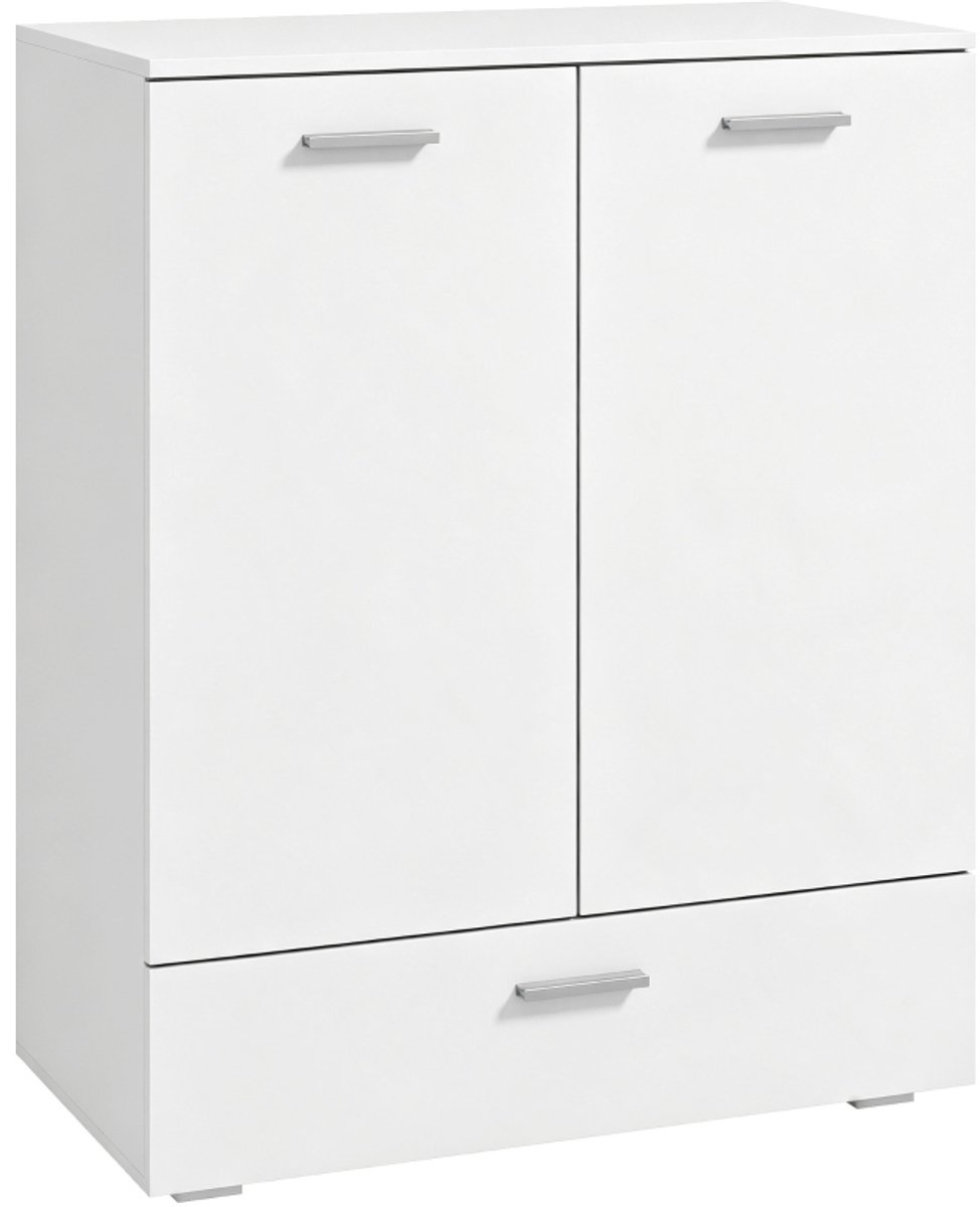Dressoir - Modern - Vrijstaande Opbergkast Met Lade En Verstelbare Plank - Wit