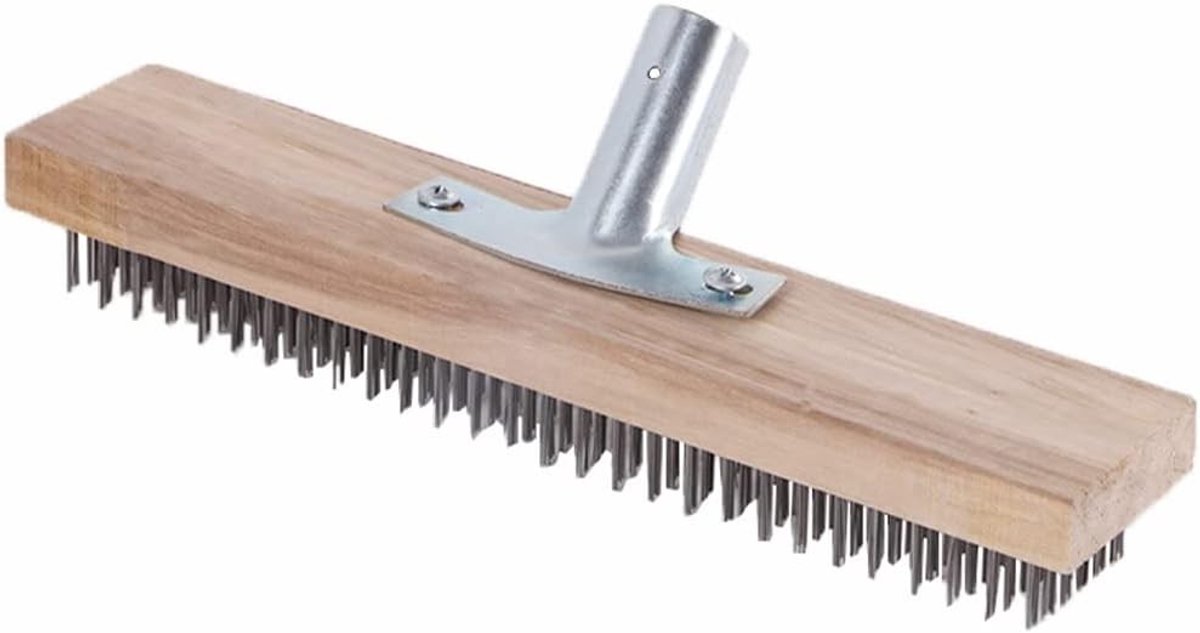 Tuinborstel - Staal - 30 x 5,8 cm - Voor het verwijderen van hardnekkig vuil - Voor Tuin en Terras