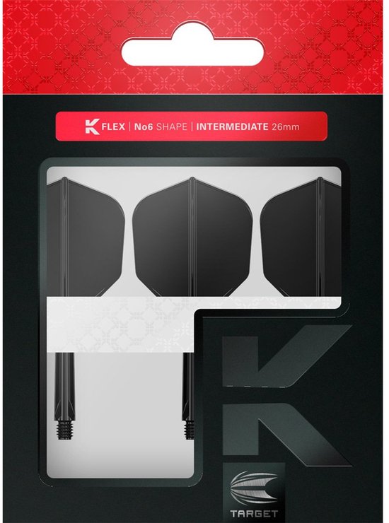 Target K-Flex Black NO6 - Dart Flights - Intermediate van Target — afbeelding 4