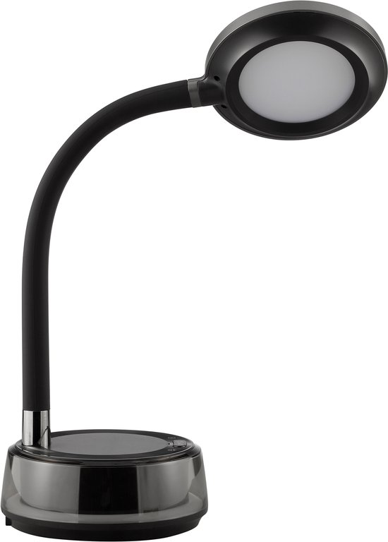 Brilliant Moonglow - Tafellamp - LED 12W - 790lm - RGB - CCT - 3 steps dimbaar - USB - Klok - Zwart — afbeelding 5