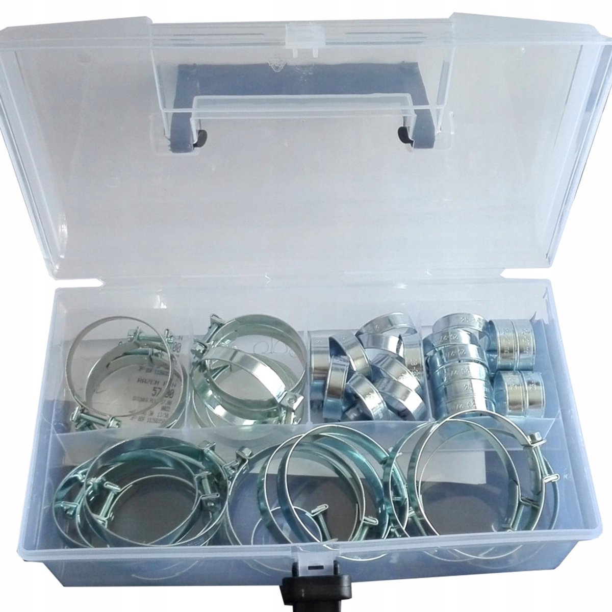 40x Merkloze Mini Slangklemmen Set 25-62mm - Geleverd in Opbergdoos