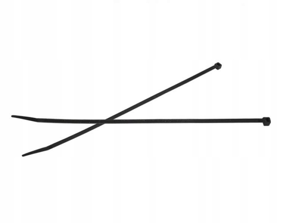 Zwarte kabelbinders 200mm x 4mm - 100 stuks