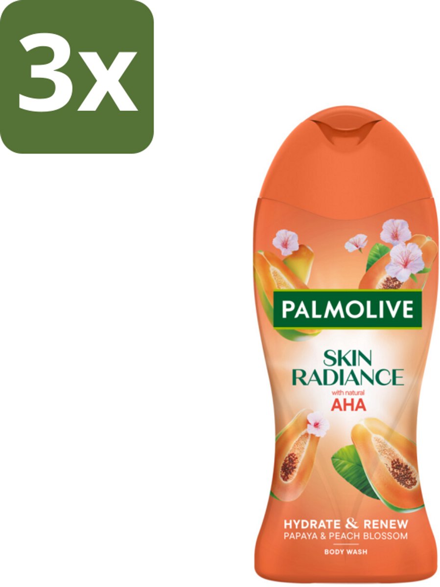3 x Palmolive – Douchegel – Skin Radiance Papaya Peach – 250 ml - Koffiezetapparaat