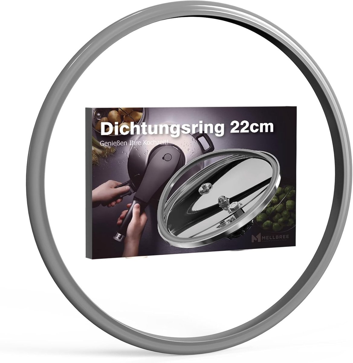 Sealing Ring 22 cm voor snelkookpannen, vervangingsonderdeel voor optimale drukkookresultaten, geschikt voor 3.0L, 4.5L, 6.5L en 8.5L modellen