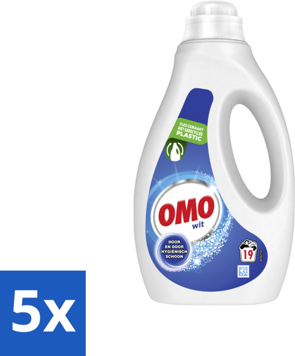 5 x OMO – Vloeibaar Wasmiddel – Wit – 19 Wasbeurten – 950 ml - Koffiezetapparaat