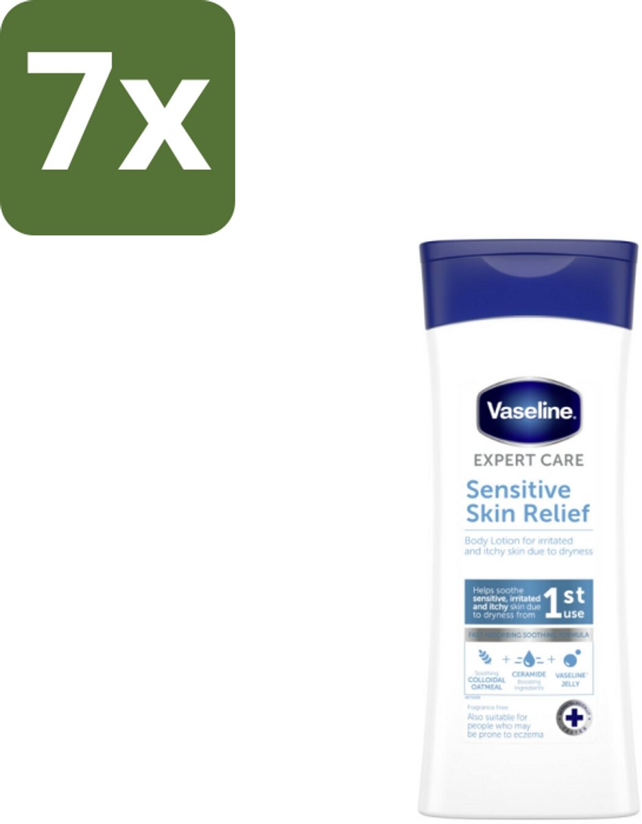 7 x Vaseline – Bodylotion – Expert Care Sensitive Skin Relief – 400 ml - Koffiezetapparaat