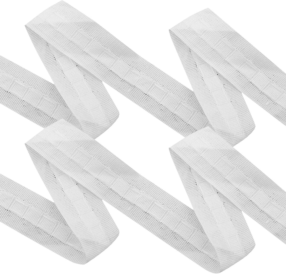 Gordijnband - Wit - 30 m x 2,5 cm - Geweven Polyester - Voor Gordijnen