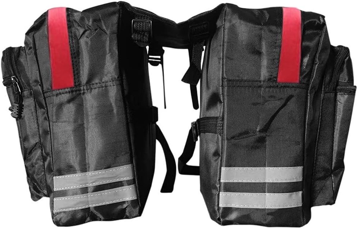Fietstas - Rood - 31,5 x 16 x 31,5 cm - Waterdichte Bagagedrager Tas met Reflecterende Elementen - Voor Fietsen