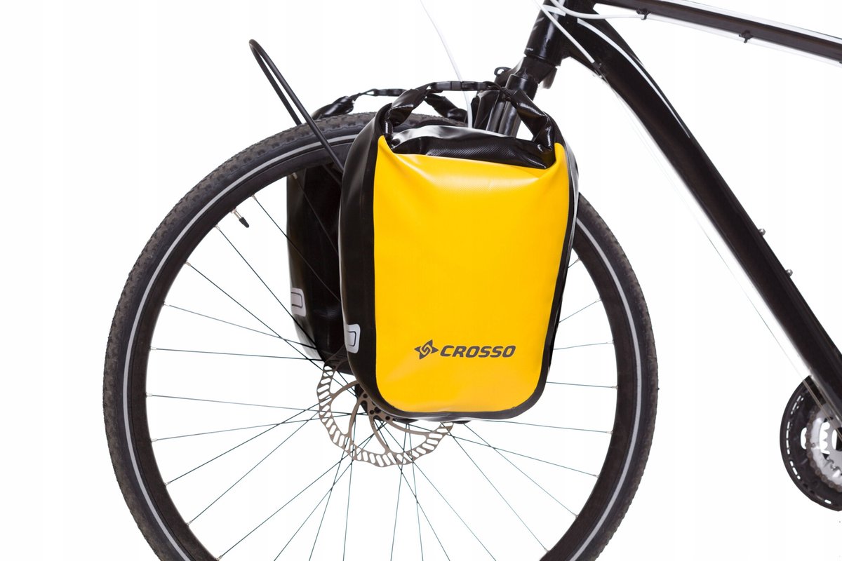 Crosso Dry 30 Fietstassen Set - Geel - Waterdicht en robuust