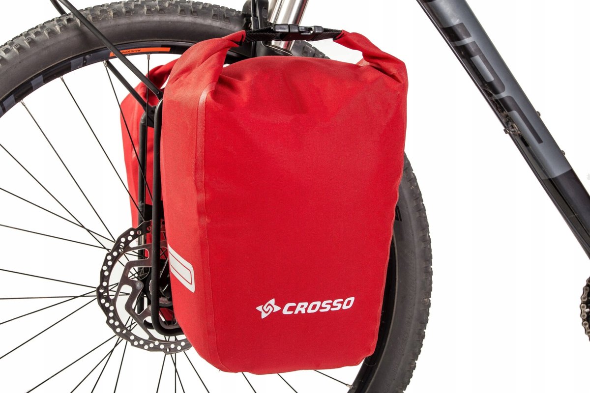 Crosso Twist 30 Fietstassen Set - Rood - Waterdicht & Duurzaam