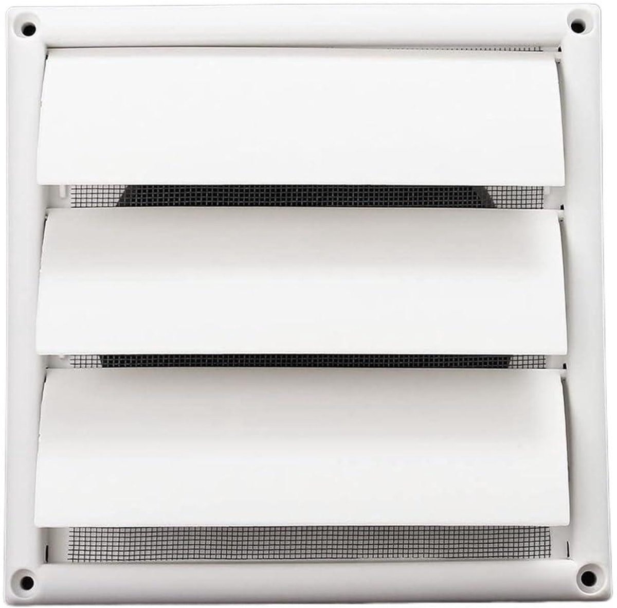 Ventilatie Rooster - Luchtrooster Afdekking - Luchtcirculatie Verbeteren - Weerbestendig Ontwerp - 200x200mm - Wit