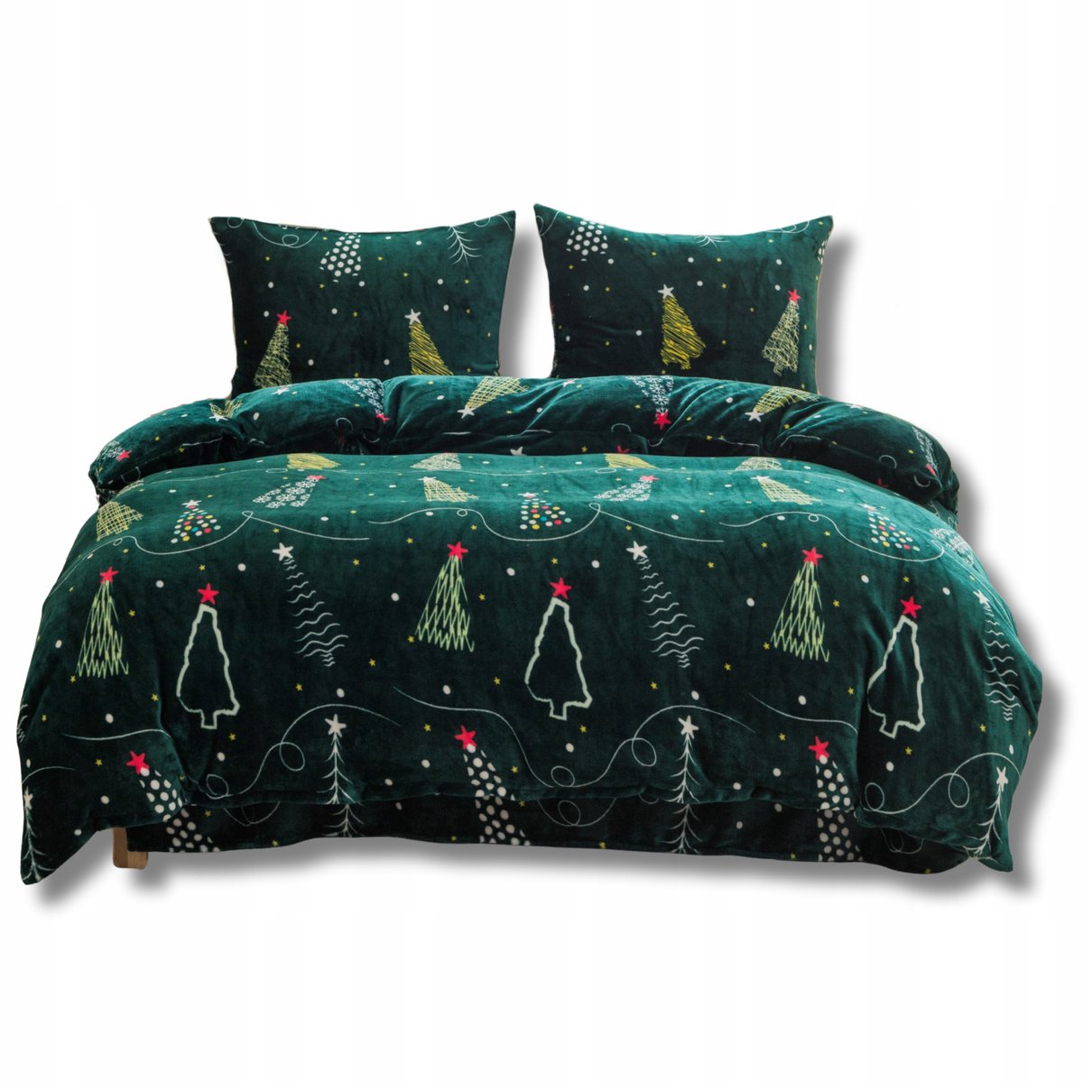 Zachte Pluche Kerst Dekbedovertrek Set 160x200 cm - Warm & Crunch