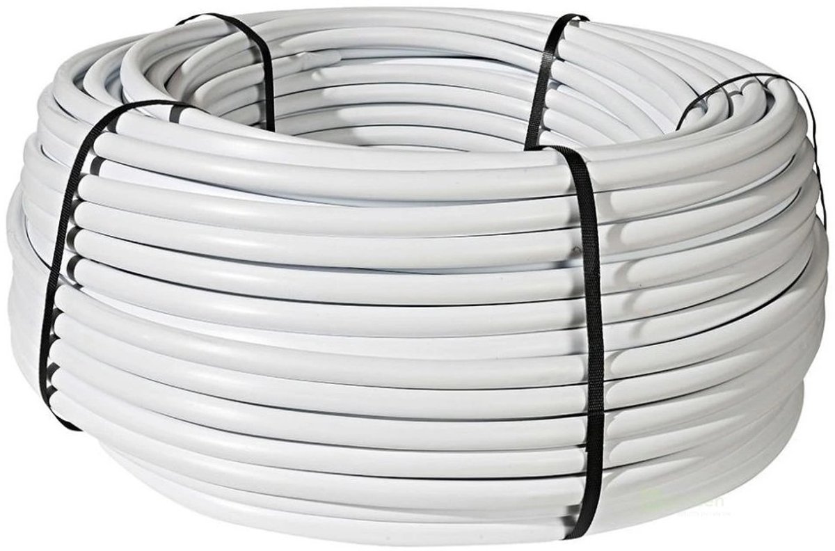Netafim PE-slang Ø20 mm – Wit/Zwart – 4 bar – Ongeperforeerd – 50 m