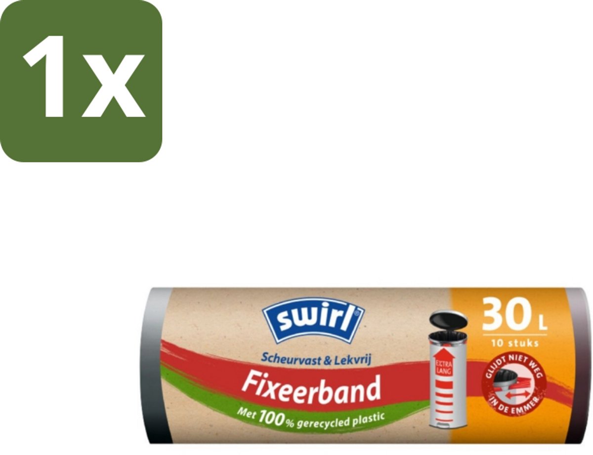 Swirl – Pedaalemmerzakken – XL – 30 L – Fixeerband – 10 zakken - 1 stuk