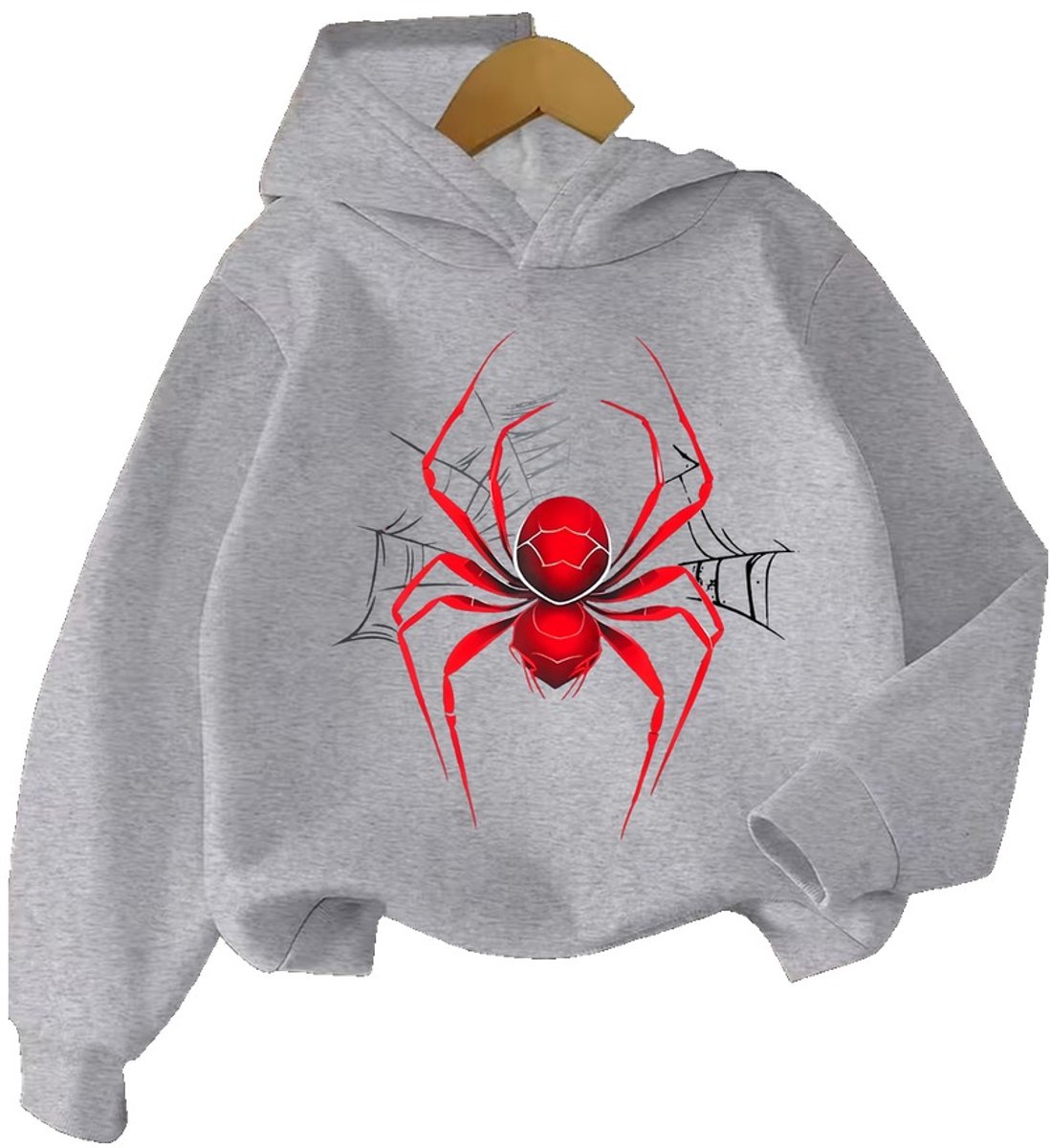 Currero Hoodie Jongens Warme Hoodie Met Capuchon Comfortabele Sweater Casual Trui Pullover Jongenstrui 3-4 Jaar Grijs