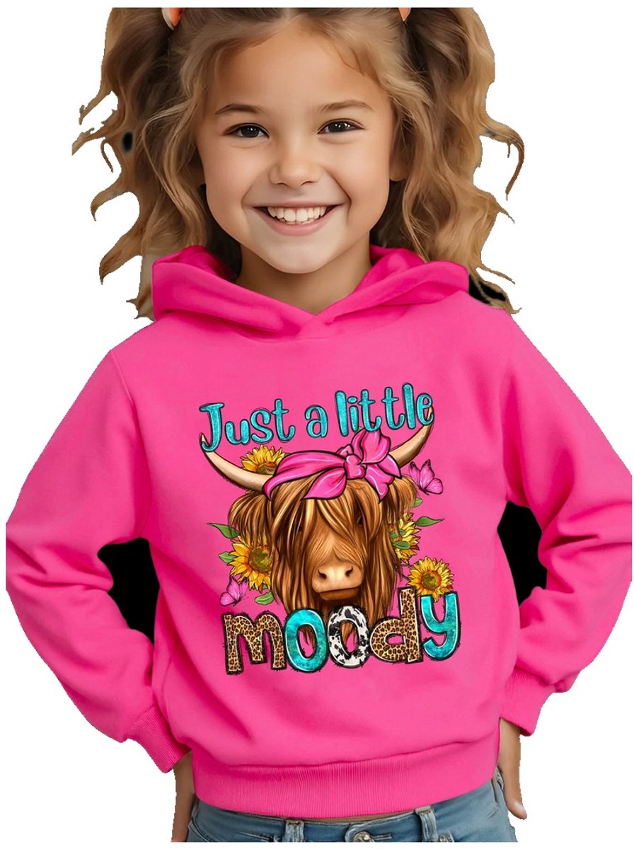 Currero Hoodie Meisjes Warme Hoodie Met Capuchon Comfortabele Sweater Meisje Casual Trui Pullover Meisjestrui Donker 5-6 Jaar Roze