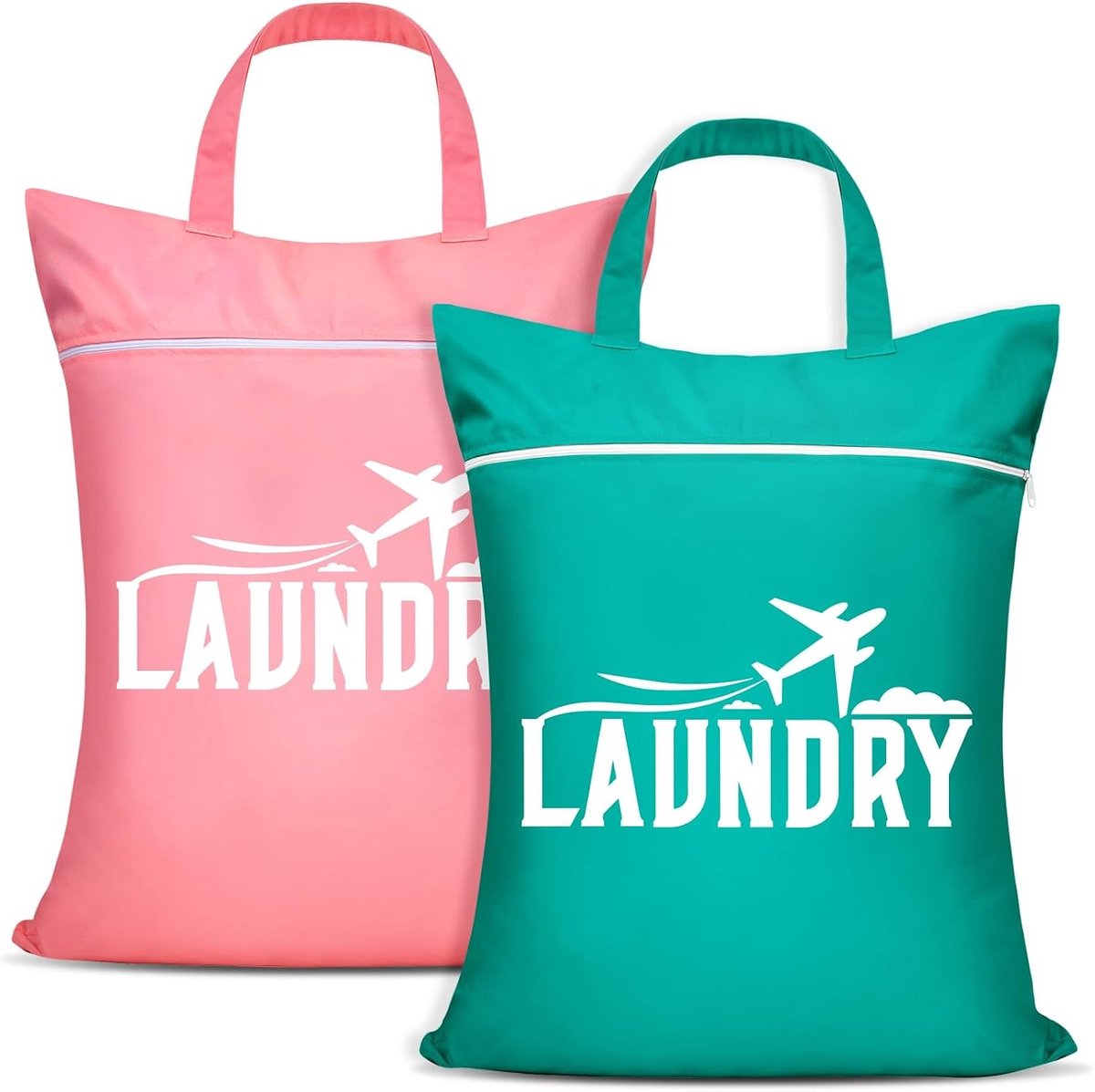 Waterdichte Reiswaszak met Handvat - 2 Stuks voor Vuile Kleding, Badkleding en Zwemspullen - Ideaal voor Vakantie en Studentenhuis