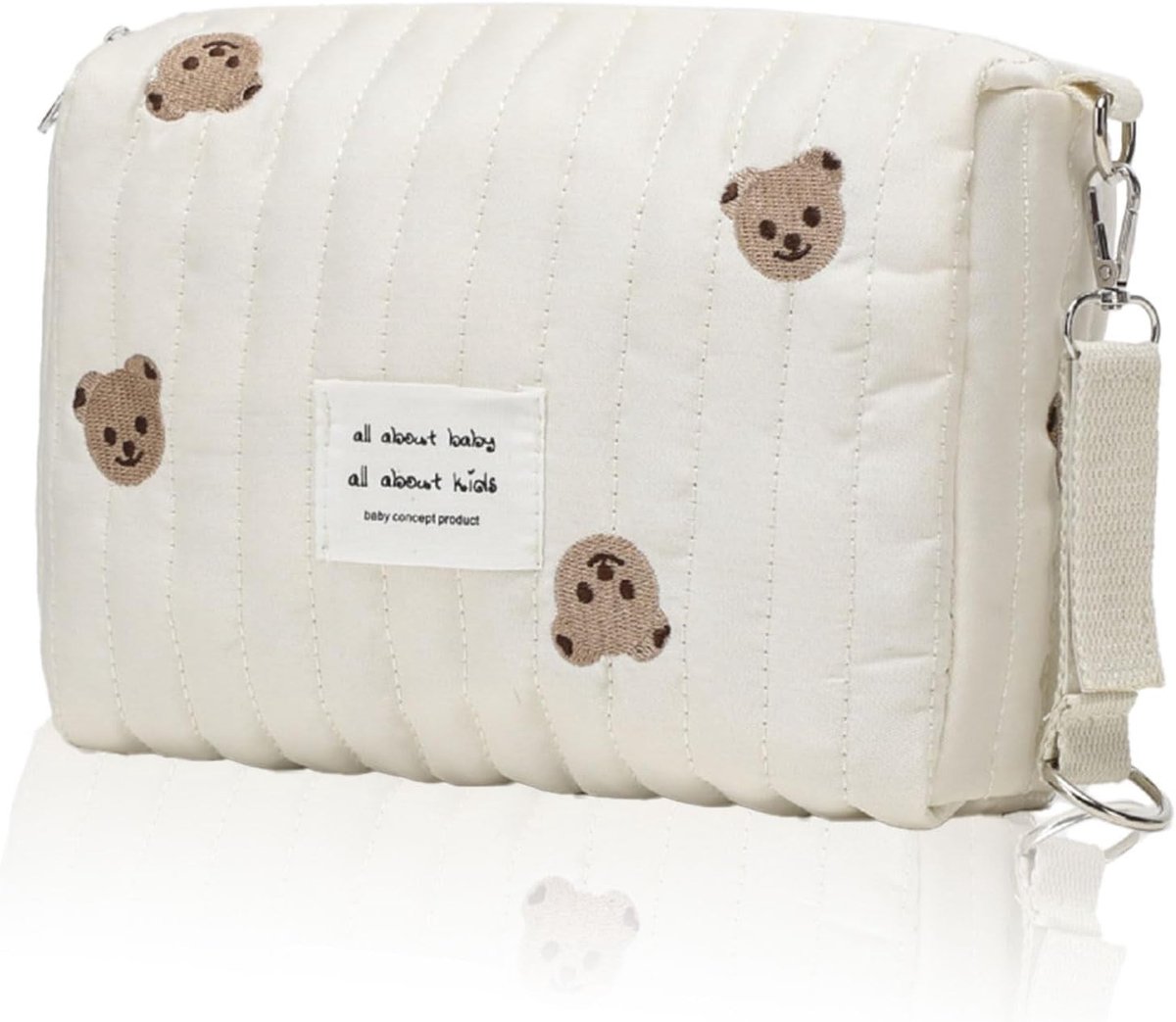 Bear Pattern Luiertas voor Reizen, Praktische Verschoontas, Organiser en Wasbare Baby Bag voor Winkelen en Dagelijkse Gebruik