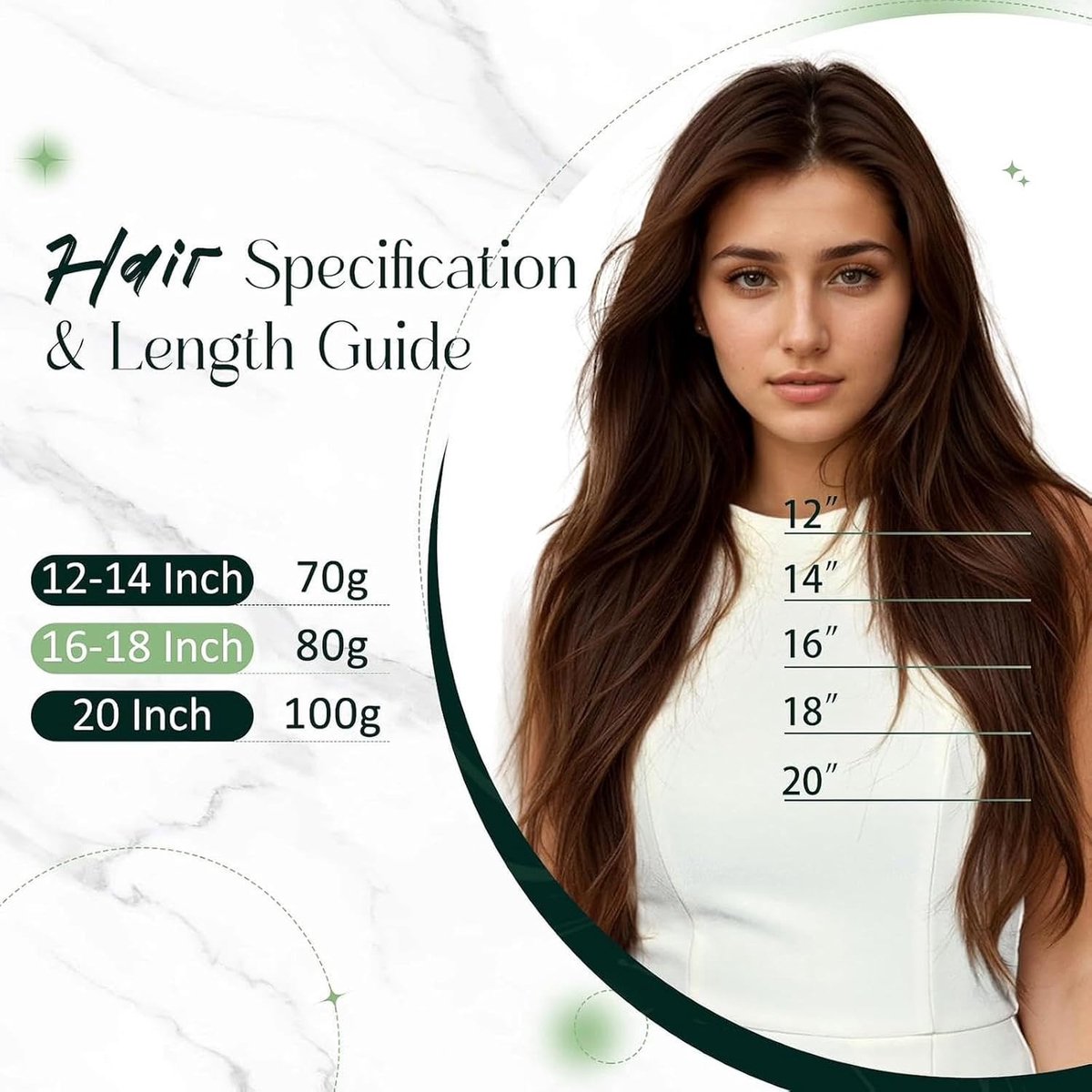 Onzichtbare Draad Haarextensions Bruin Menselijk Haar 30 cm 70g - Natuurlijk Volumineus en Stijlvol