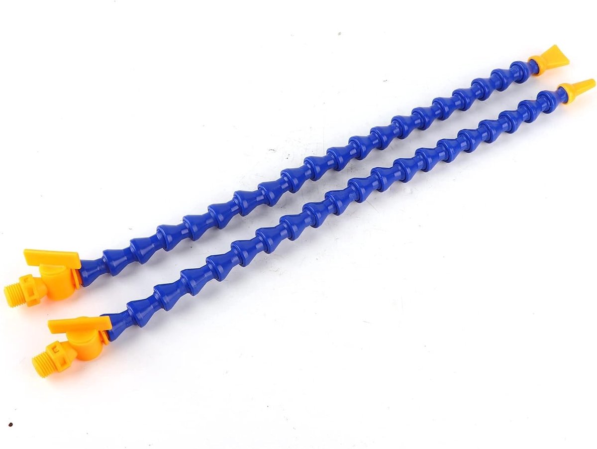 Flexibele Koelvloeistofslang voor CNC Machines - 12 Stuks Ronde Platte Neus - Water en Olie Koeling, 1/2 Inch, 40 cm, 13 cm, 6 cm