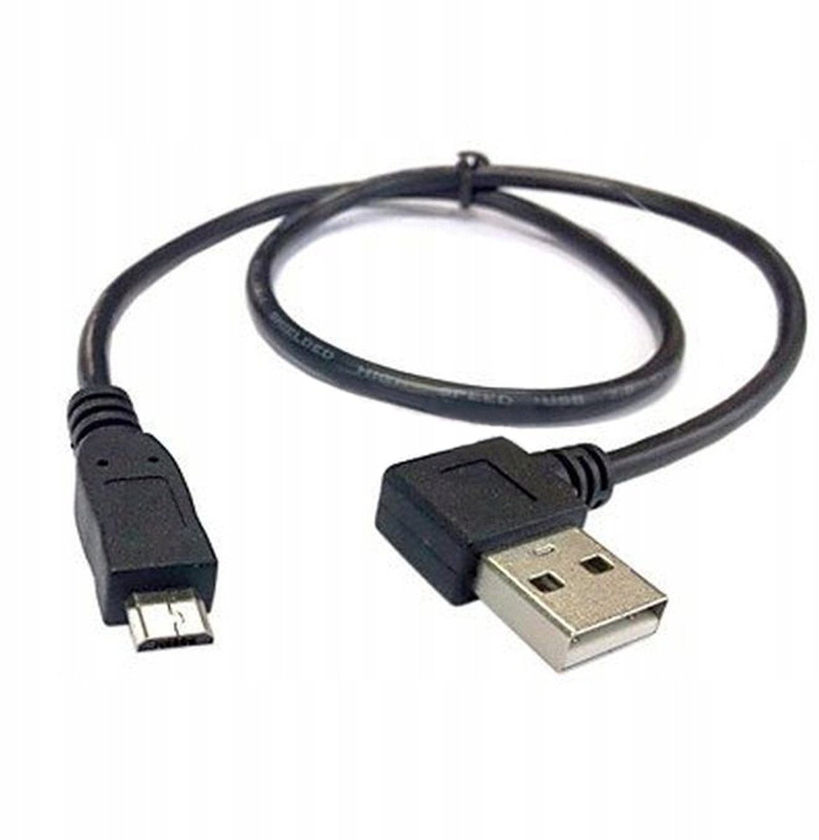 MicroUSB naar USB Hoekkabel 0.5M - Links