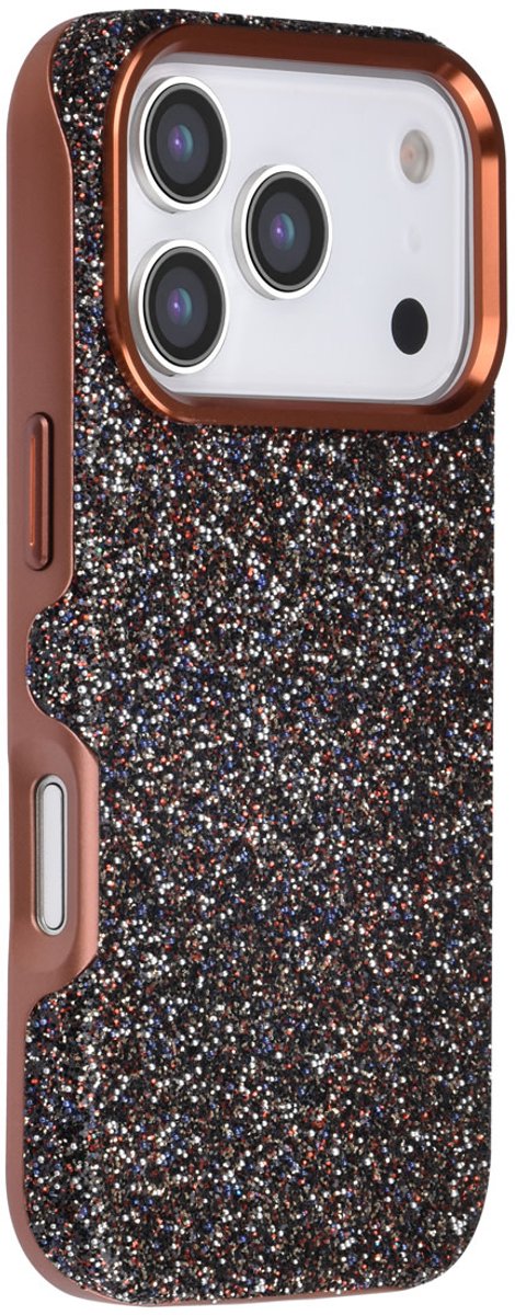 TUNIQ Backcover hoesje voor Apple iPhone 17 Pro - glitter - Bruin