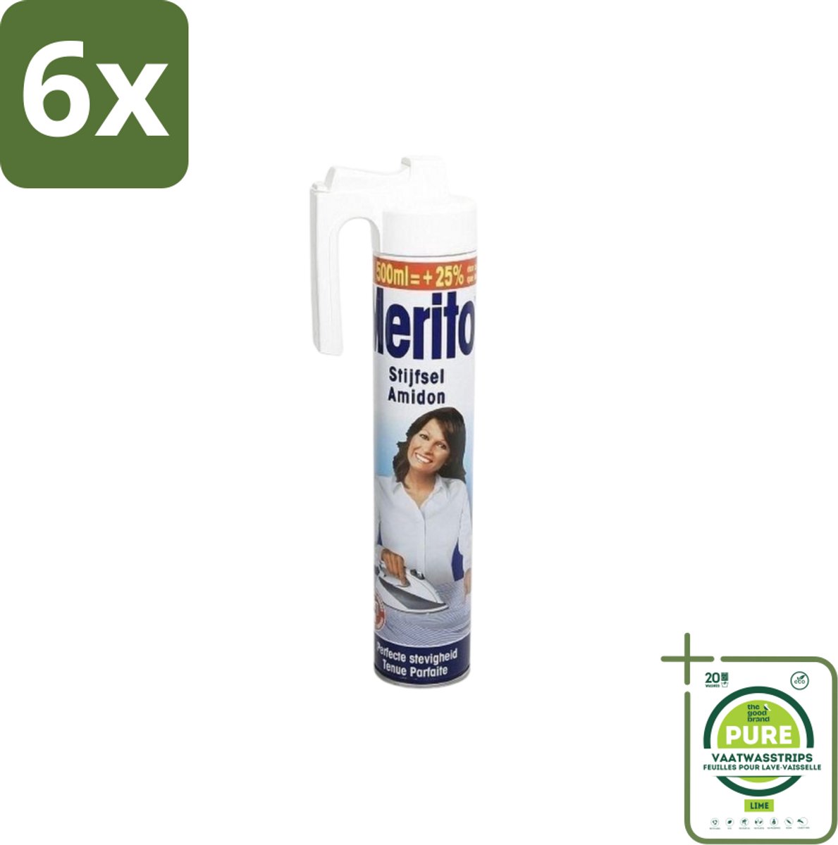 Merito - Stijfsel - 500 ml - Voordeelverpakking - 6 stuks - Stijfsel - Kledingverzorging