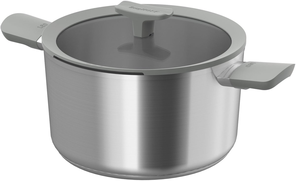 LEO Kookpot met deksel RVS Balance Moonmist - Ø 24cm - Metaal - PFAS-vrij